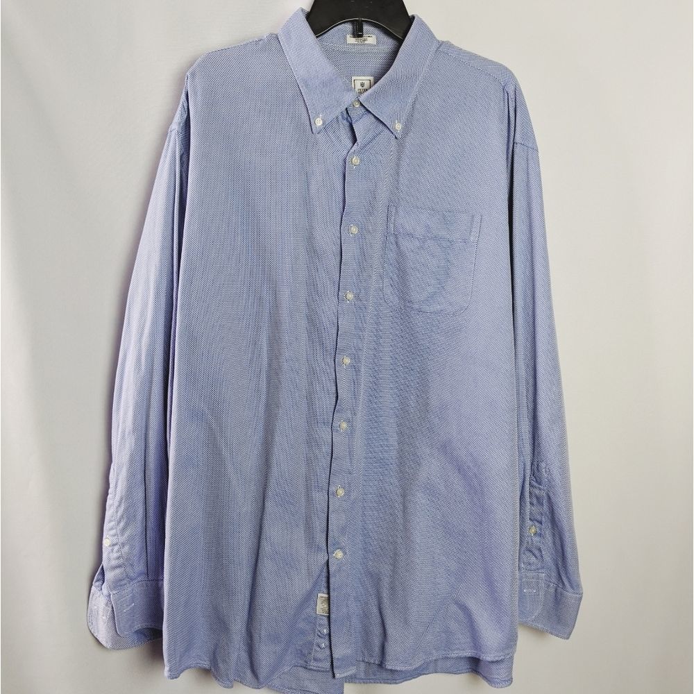 Peter Millar Blue Checked Button Down Shirt Sz Xxl - image 1